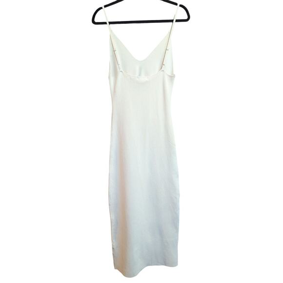 Dissh White Cutout Bodycon Maxi Dress 12 | Sleeveless Knit Minimalist Summer - Picture 3 of 6